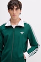 adidas Originals bluza rozpinana męska z bawełną zielony KE1666