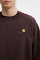 Mikina Carhartt WIP American Script Sweat hnedá I025475.33HXX