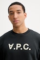 A.P.C. bluza bawełniana SWEAT STANDARD GRAND VPC czarny COHMC.M27907