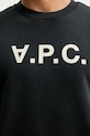 A.P.C. bluza bawełniana SWEAT STANDARD GRAND VPC COHMC.M27907 czarny