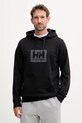 Helly Hansen bluza z kapturem męska bawełniana HH BOX czarny 54526