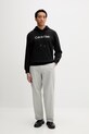 Calvin Klein Μπλούζα με κουκούλα ανδρική βαμβακερή LV04LF241G μαύρο SS26