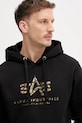 Alpha Industries bluza Basic Hoodie BL Effect Print czarny 178312EP