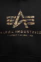 Alpha Industries bluza Basic Hoodie BL Effect Print 178312EP czarny