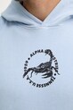Alpha Industries кофта для мужчин из хлопка US Scorpion Backprint Hoodie 266335 голубой