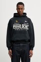 RHUDE Regatta Club bluza z kapturem bawełniana męska granatowy RHPS26HO01012
