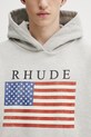RHUDE bluza bawełniana USA Flag szary RHPS26HO01103