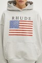 RHUDE bluza bawełniana USA Flag szary RHPS26HO01103