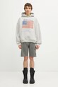 RHUDE bluza bawełniana USA Flag RHPS26HO01103 szary