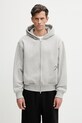 RHUDE Classique Zip Up bluza rozpinana męska z bawełną szary RHSS26HO01829