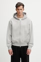 RHUDE Classique Zip Up bluza rozpinana męska z bawełną szary RHSS26HO01829