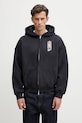 Odzież RHUDE Fumar 91 bluza rozpinana bawełniana męska RHSS26HO09012 czarny