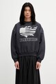 RHUDE Banner Crewneck bluza bawełniana męska czarny RHSS26ST01012