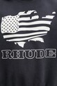 RHUDE Banner Crewneck bluza bawełniana męska czarny RHSS26ST01012
