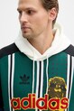 adidas Originals mikina s kapucí pánská bavlněná zelená KD1438