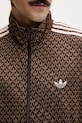 adidas Originals μπλούζα με κουμπιά ανδρική Firebird KE1677 καφέ