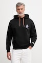 United Colors of Benetton bluza z kapturem męska bawełniana czarny 30HRU2023
