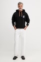 United Colors of Benetton bluza z kapturem męska bawełniana 30HRU2023 czarny SS26