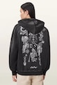AllSaints hanorac de bumbac TERRA print negru M020NE