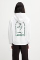 Lacoste bluza z kapturem bawełniana męska biały SH1371