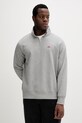 Levi's bluza męska bawełniana ORIGINAL HM 1/4 ZIP szary A8606.0013