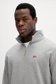 Levi's bluza męska bawełniana ORIGINAL HM 1/4 ZIP szary A8606.0013