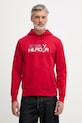 Tommy Hilfiger μπλούζα με κουκούλα ανδρική με βαμβάκι κόκκινο MW0MW42468