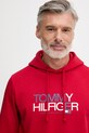 Tommy Hilfiger μπλούζα με κουκούλα ανδρική με βαμβάκι κόκκινο MW0MW42468
