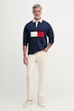 Tommy Hilfiger dukserica za muškarce od pamuka MW0MW43067 mornarsko plava SS26