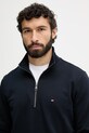 Tommy Hilfiger Felpa da uomo in cotone blu navy MW0MW43115