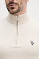 U.S. Polo Assn. pulover moški bombažen COTTON 1/4 ZIP NECK MUP3938.L22 bež