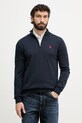 U.S. Polo Assn. πουλόβερ Ανδρικό βαμβακερό 1/4 ZIP NECK σκούρο μπλε MUP3938
