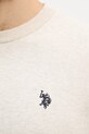 U.S. Polo Assn. sweter męski bawełniany DHM KNIT MUP4551 beżowy