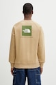 The North Face Raglan bluza z bawełną męska beżowy NF0A89FALK51