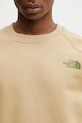 The North Face Raglan bluza z bawełną męska beżowy NF0A89FALK51