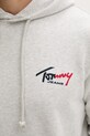 Tommy Jeans mikina s kapucí pánská bavlněná DM0DM22680 šedá