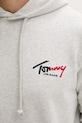 Tommy Jeans mikina s kapucí pánská bavlněná DM0DM22680 šedá