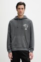 Tommy Jeans bluza z kapturem męska bawełniana szary DM0DM22840