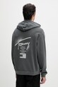 Odzież Tommy Jeans bluza z kapturem męska bawełniana DM0DM22840 szary