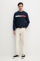 Tommy Jeans bluza męska bawełniana DM0DM23019 granatowy SS26