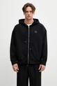 Maison Kitsuné Fox Head bluza z kapturem męska bawełniana czarny PM02138KM0340