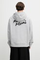 Odzież Maison Kitsuné Handwriting bluza z kapturem bawełniana męska PM00704KM0340 szary