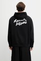 Odzież Maison Kitsuné Handwriting bluza z kapturem bawełniana męska PM00704KM0340 czarny