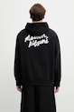 Odzież Maison Kitsuné Handwriting bluza z kapturem bawełniana męska PM00704KM0340 czarny