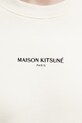 Maison Kitsuné bluza bawełniana męska beżowy QM00300KM0341