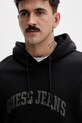 Guess Jeans bluza z kapturem męska bawełniana czarny M6GQA5.KCPR1