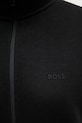 BOSS Green кофта на замке для мужчин из хлопка с эластаном 50555496 чёрный