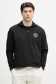 BOSS Green mikina pánska s bavlnou čierna 50560271