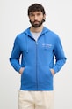 Tommy Hilfiger суичър с цип и качулка мъжки от памук син MW0MW42462