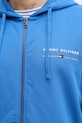 Tommy Hilfiger суичър с цип и качулка мъжки от памук MW0MW42462 син